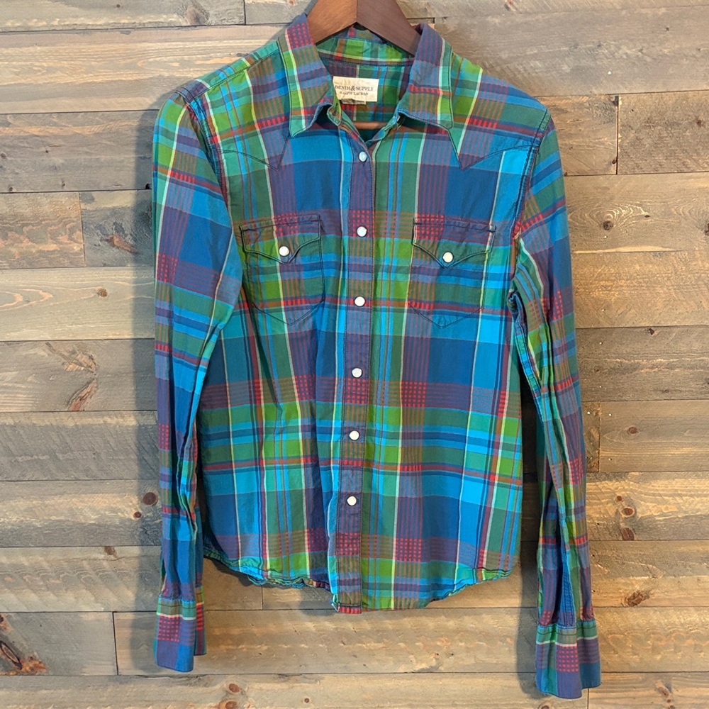 Ralph Lauren Vibrant Plaid Button-Down Shirt